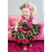 Valentine's Day Camouflage Tank Top Hot PInk Ruffles & Bows & Hot Pink Heart Print & Hot PInk Camouflage Pettiskirt MG1670